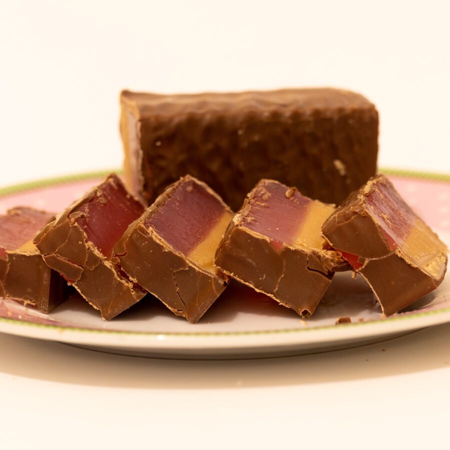 Chocolate Coated Turkish Delight Fudge
